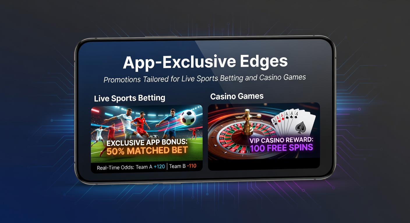 Smartphone mit Live-Sportwetten-App und blinkenden Promotions-Bannern während eines Fußballspiels