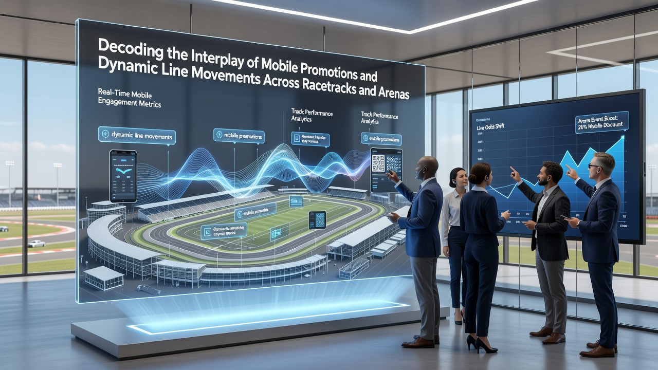 Darstellung von plattformübergreifenden Datenmustern bei mobilen Promotions und Linienbewegungen in Sportarenen