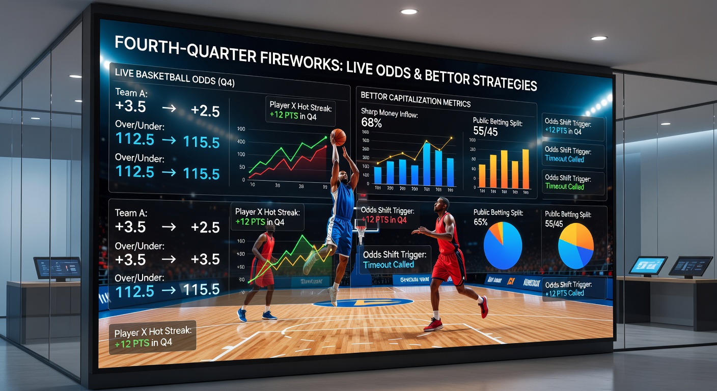 Wetter analysieren Live-Quoten auf Tablet während eines intensiven Basketball-Matches