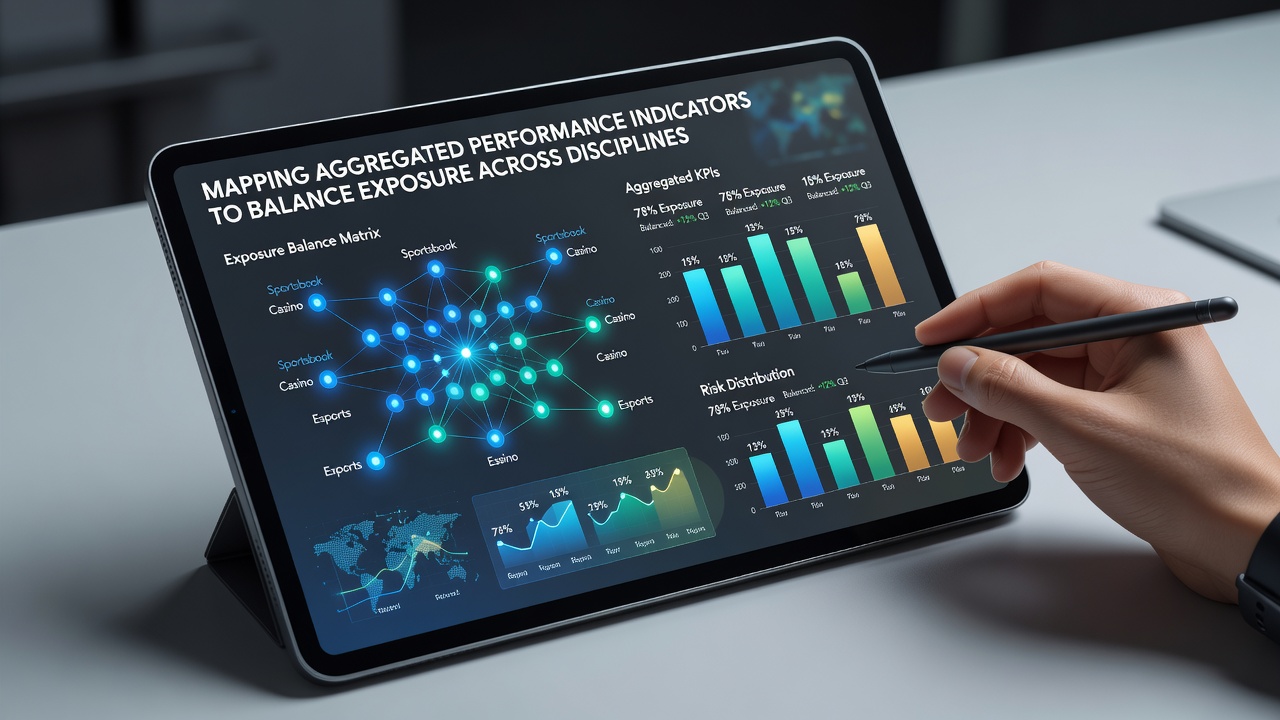 Diagramm zur Abbildung aggregierter Leistungsindikatoren auf mobilen Wett-Interfaces mit Fokus auf Disziplinenausbalancierung